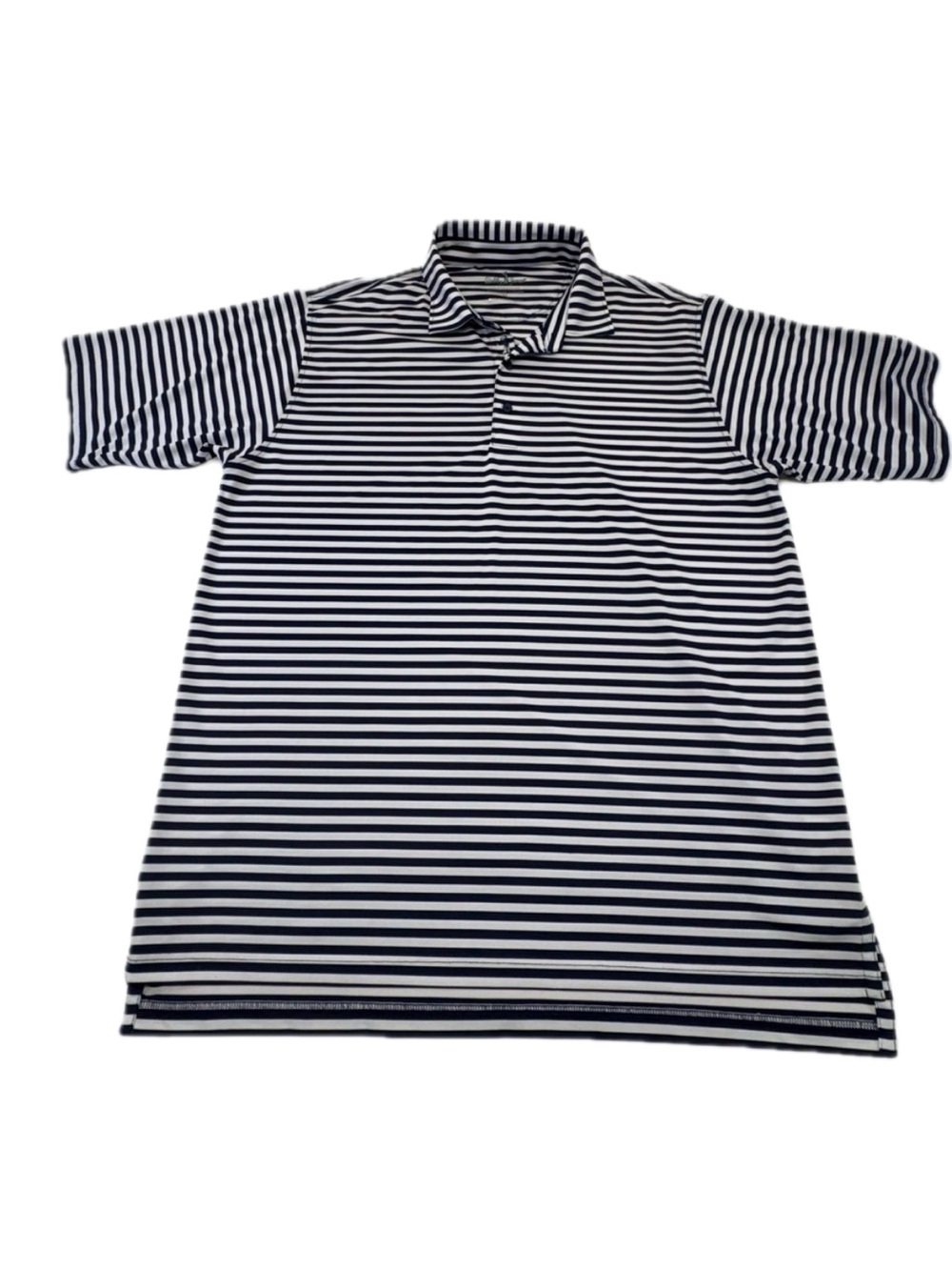Bobby Jones Performance Men's XL Striped Golf Polo Shirt Navy White